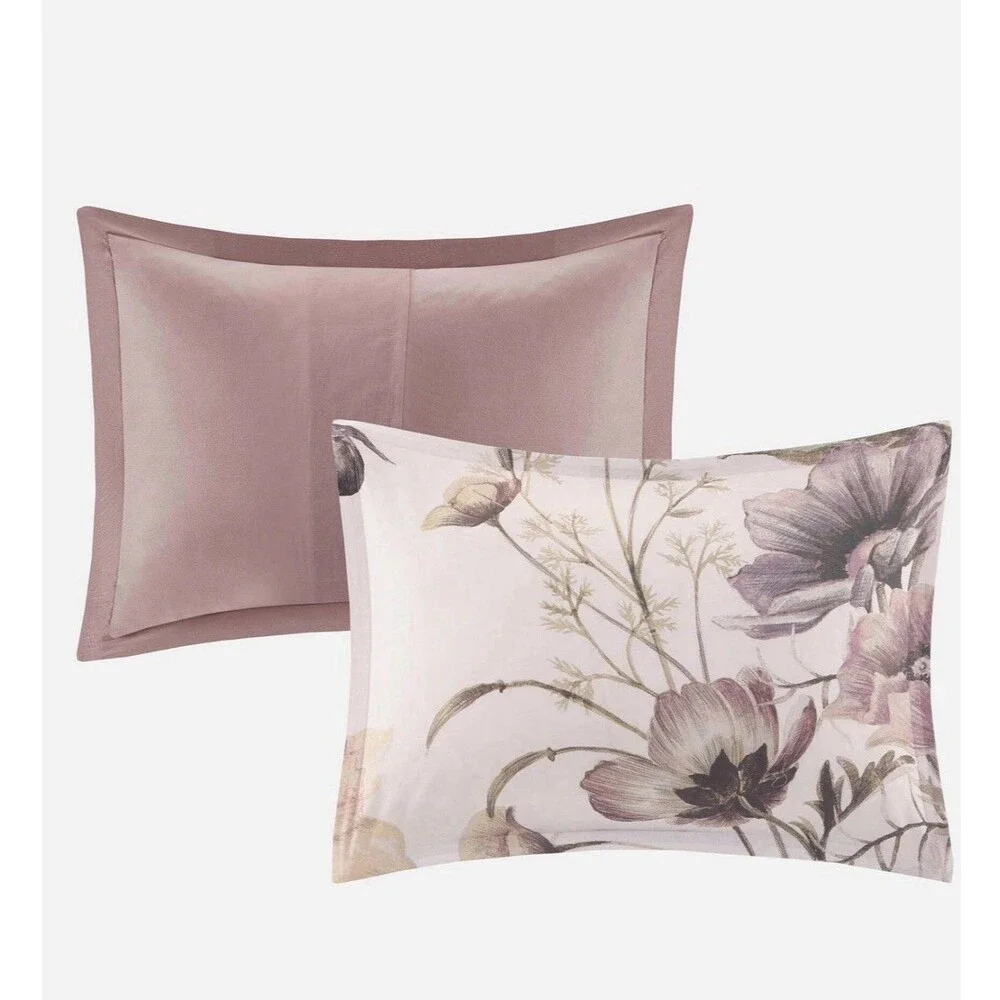 3pc Full/Queen Maddy Cotton Printed Duvet Cover Set Blush - Madison Park NEW